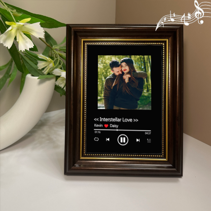 Personalized Photo Frame with Custom Whole Song Picture Frame Music Player Valentine's Day Gifts (Can Play Music)