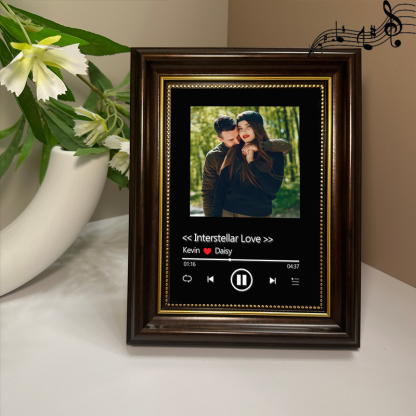 Personalized Photo Frame with Custom Whole Song Picture Frame Music Player Valentine's Day Gifts (Can Play Music)