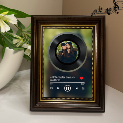 Personalized Photo Frame with Custom Whole Song Picture Frame Music Player Valentine's Day Gifts (Can Play Music)