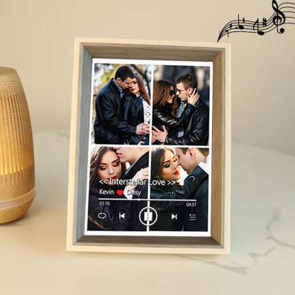 Personalized Photo Frame with Custom Whole Song Picture Frame Music Player Valentine's Day Gifts (Can Play Music)