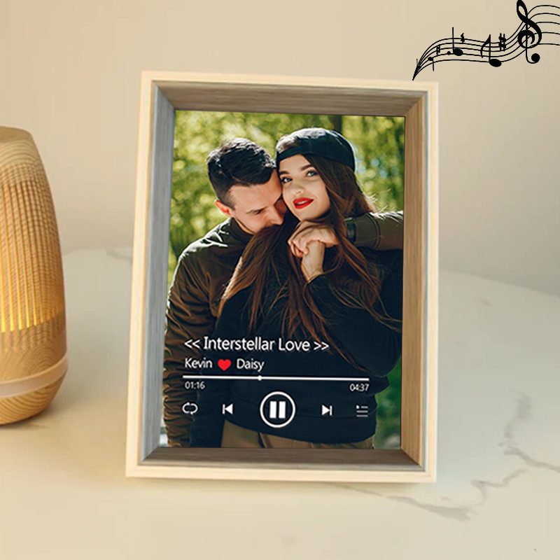Personalized Photo Frame with Custom Whole Song Picture Frame Music Player Valentine's Day Gifts (Can Play Music)