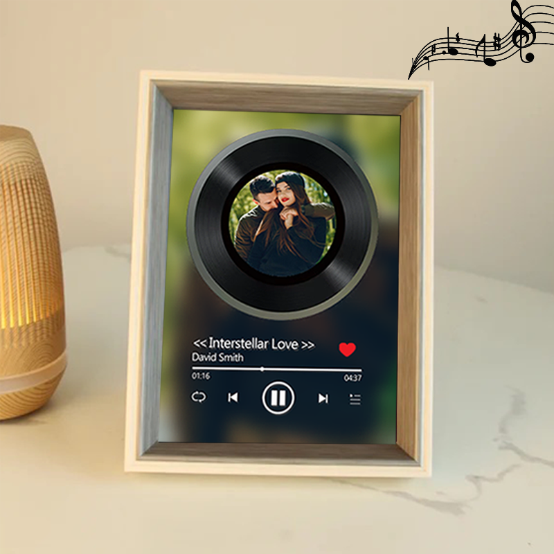 Personalized Photo Frame with Custom Whole Song Picture Frame Music Player Valentine's Day Gifts (Can Play Music)