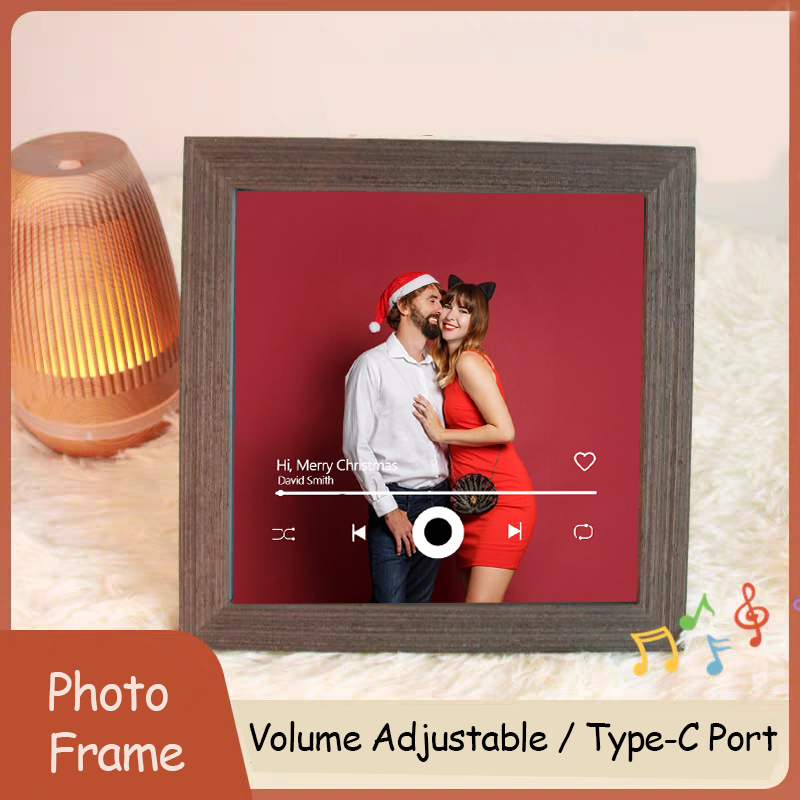 Custom Music Frame with Music Album Cover Vinyl Records or Personalized Photo (Can Play Music)