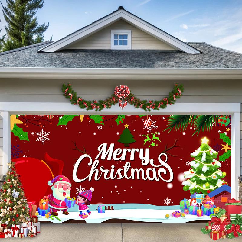 Merry Christmas Decorations for Garage Door Covers Suitable for Home O