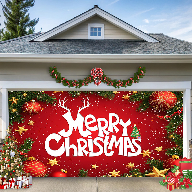 Merry Christmas Decorations for Garage Door Covers Suitable for Home Outdoor Indoor And Party Use
