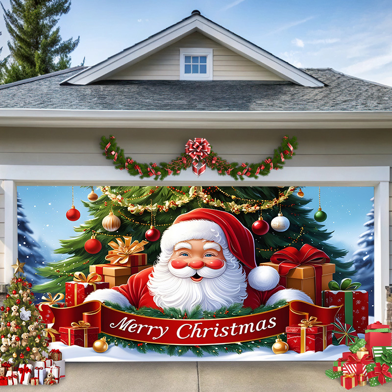 Merry Christmas Decorations for Garage Door Covers Suitable for Home Outdoor Indoor And Party Use