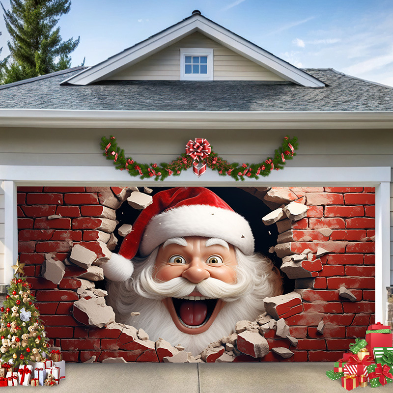 Merry Christmas Decorations for Garage Door Covers Suitable for Home Outdoor Indoor And Party Use