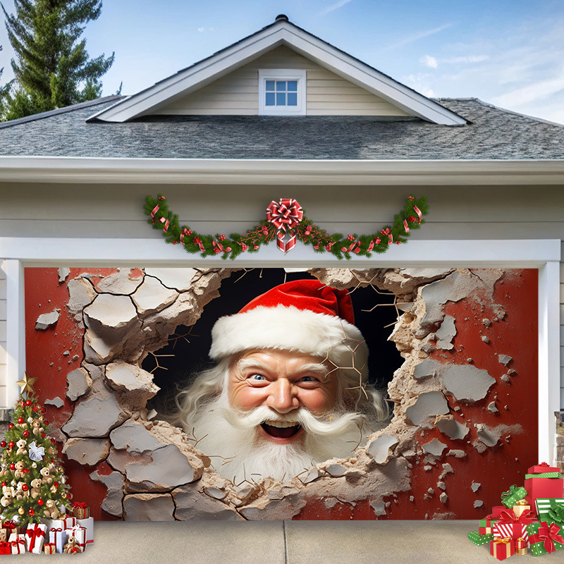 Merry Christmas Decorations for Garage Door Covers Suitable for Home Outdoor Indoor And Party Use