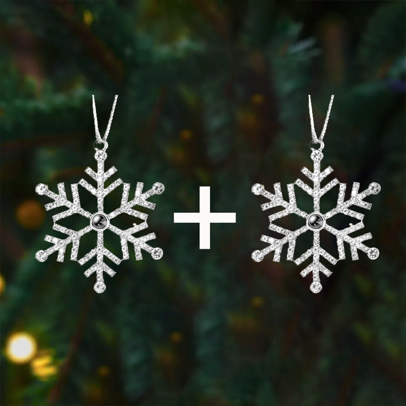 Personalized Picture Ornament for Christmas Tree Custom Projection Drop Pendant with Picture Inside