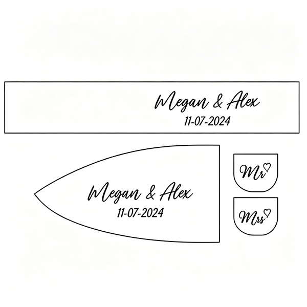 Wedding Cake Cutting Set Personalized | Engraved Cake Cutting Set Knife and Server