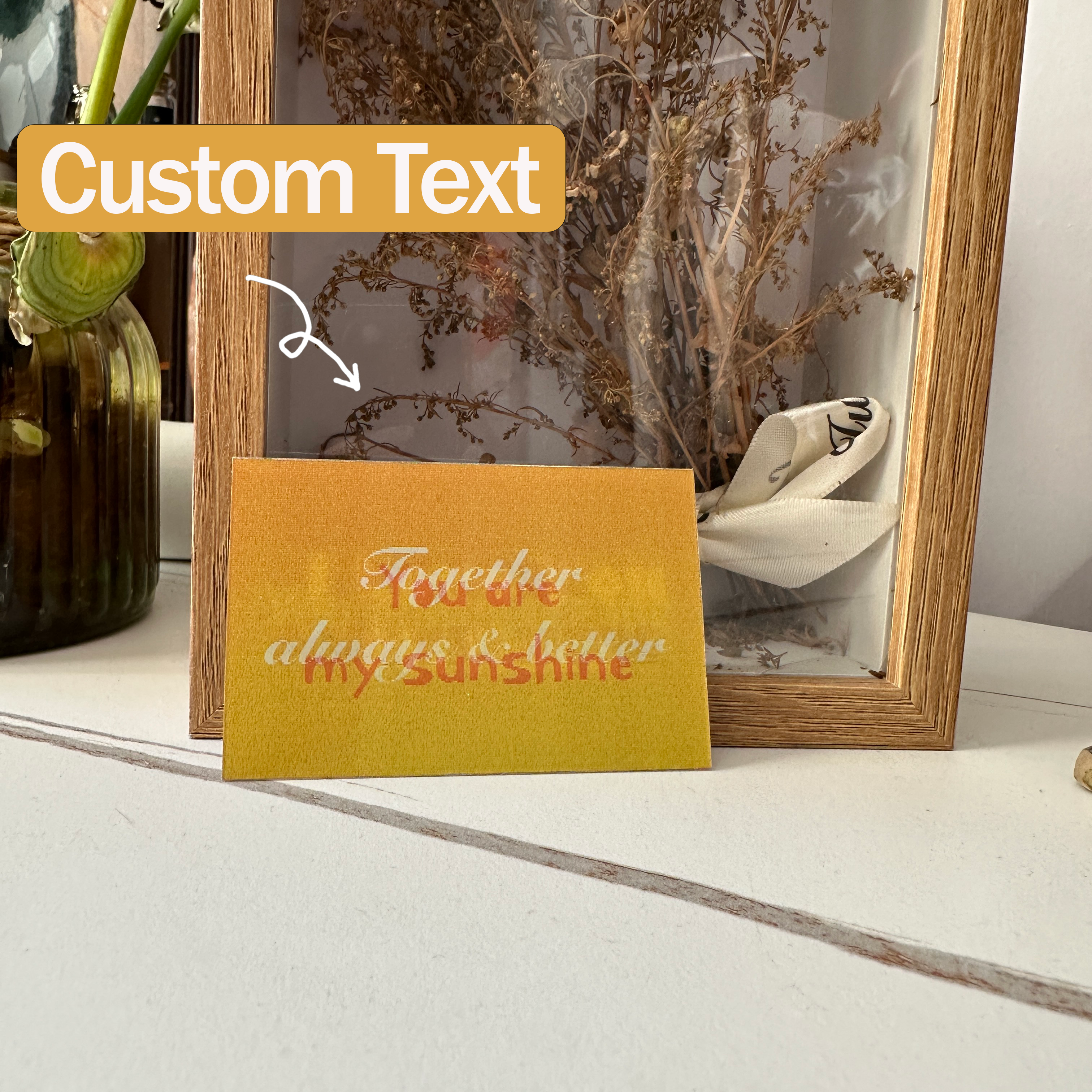 Customizable Photo & Text Changing Rainbow Card Personalized Anniversary Greeting Card