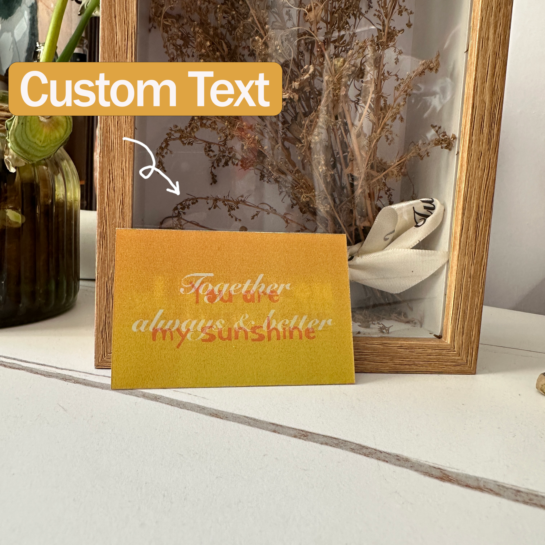 Customizable Photo & Text Changing Rainbow Card Personalized Anniversary Greeting Card