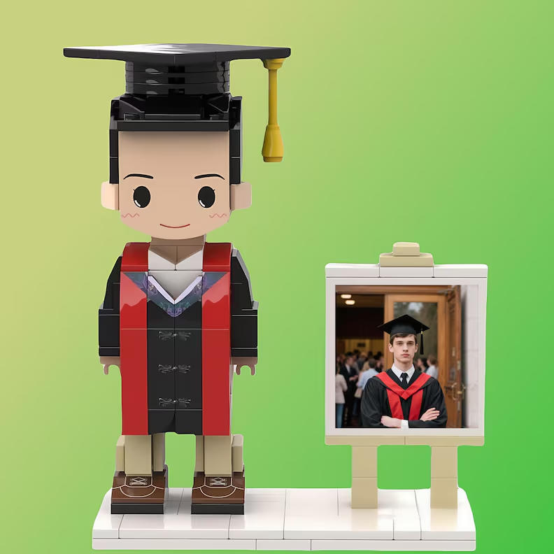 Custom Brick Mini Figures Photo Customizable Block Single Brick Figure Anniversary Gift for Couple