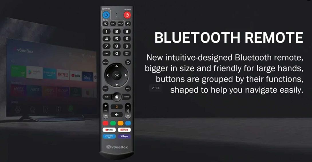 vseebox v3 pro bluetooth remote