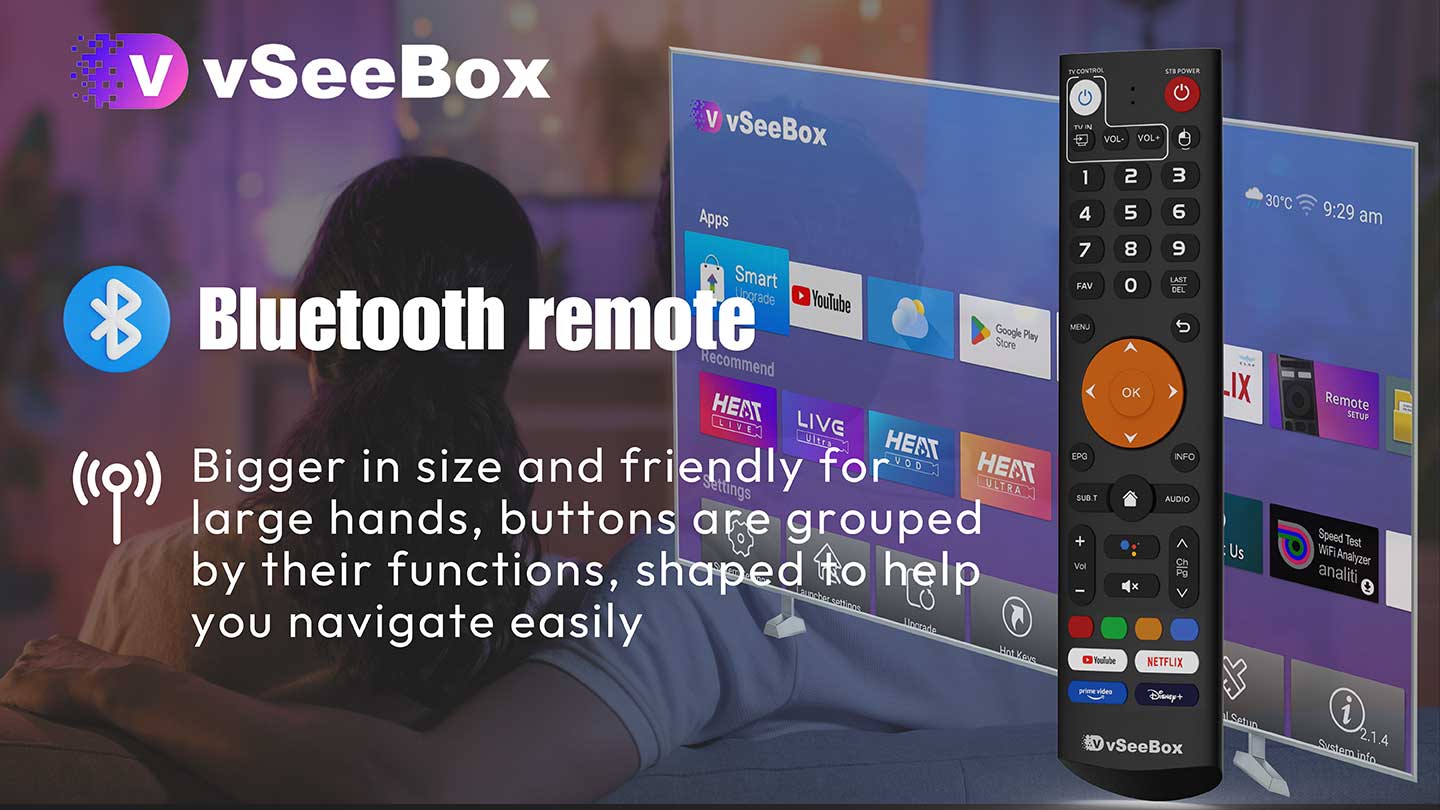 vSeeBox V3 PLus Bluetooth Remote