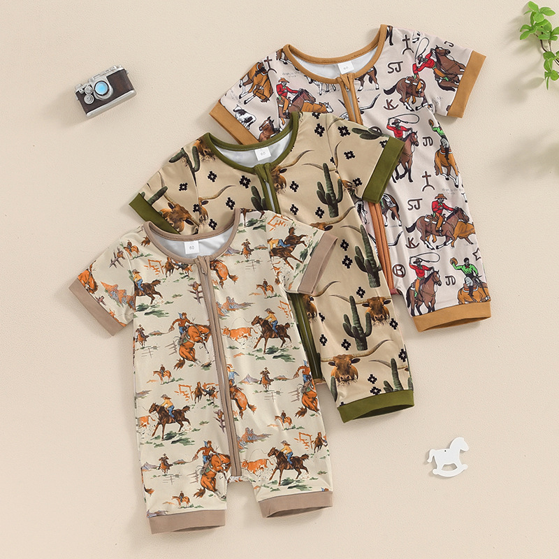 Baby Wrangler Print Romper