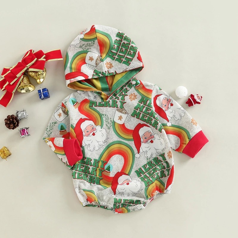 Baby Christmas Print Romper