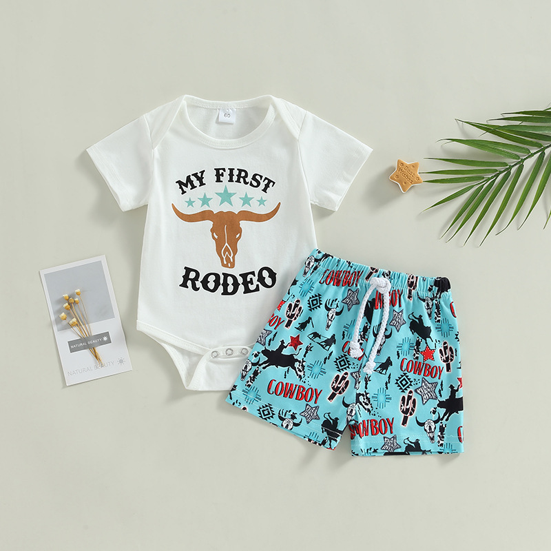 Baby Bull Head Print Set