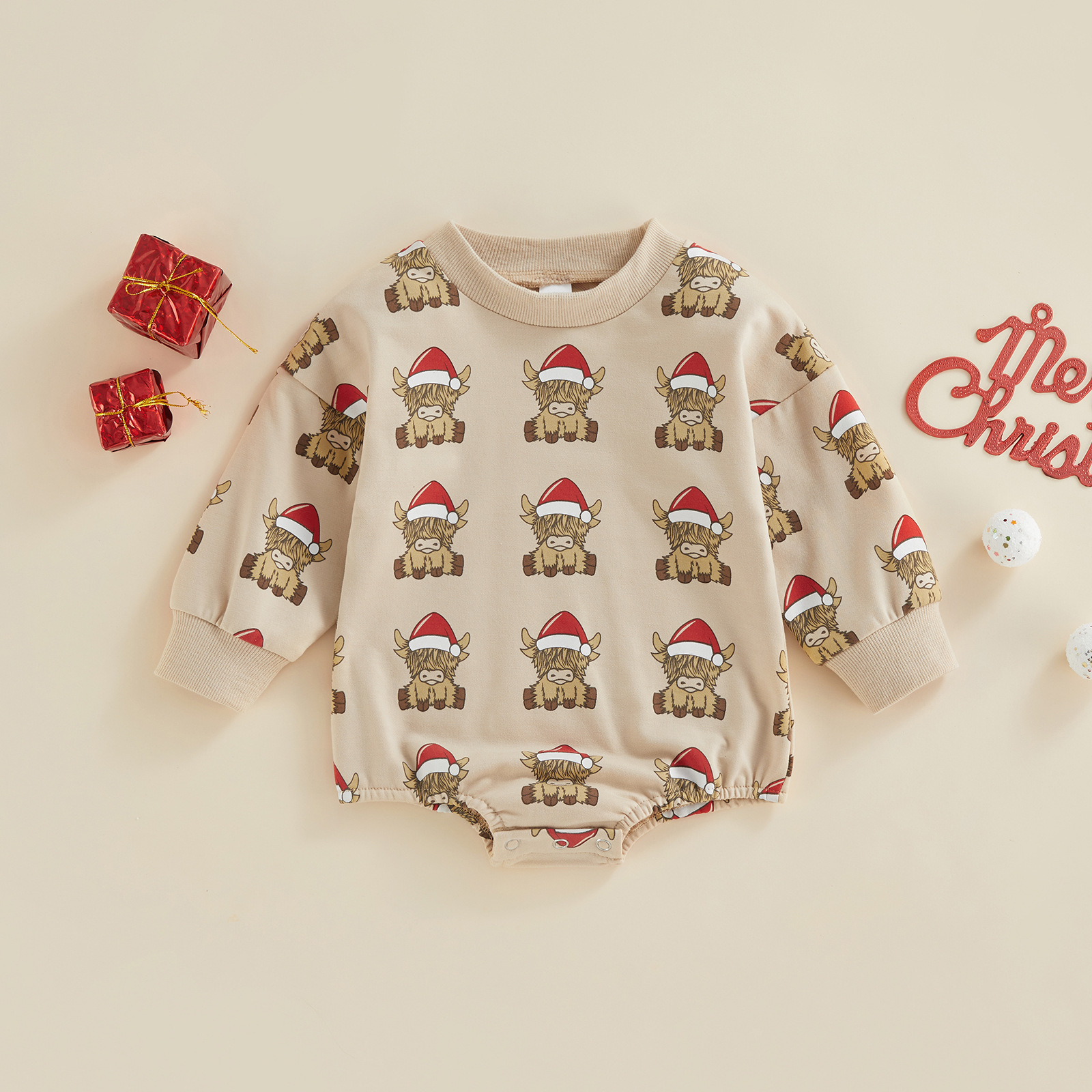 Baby Christmas Print Romper