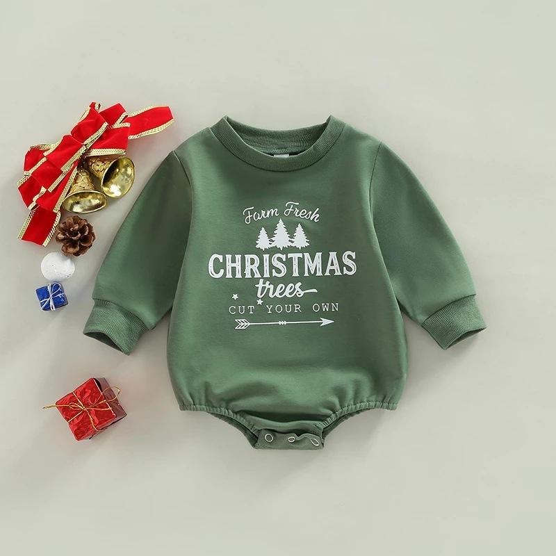 Baby Christmas Print Romper