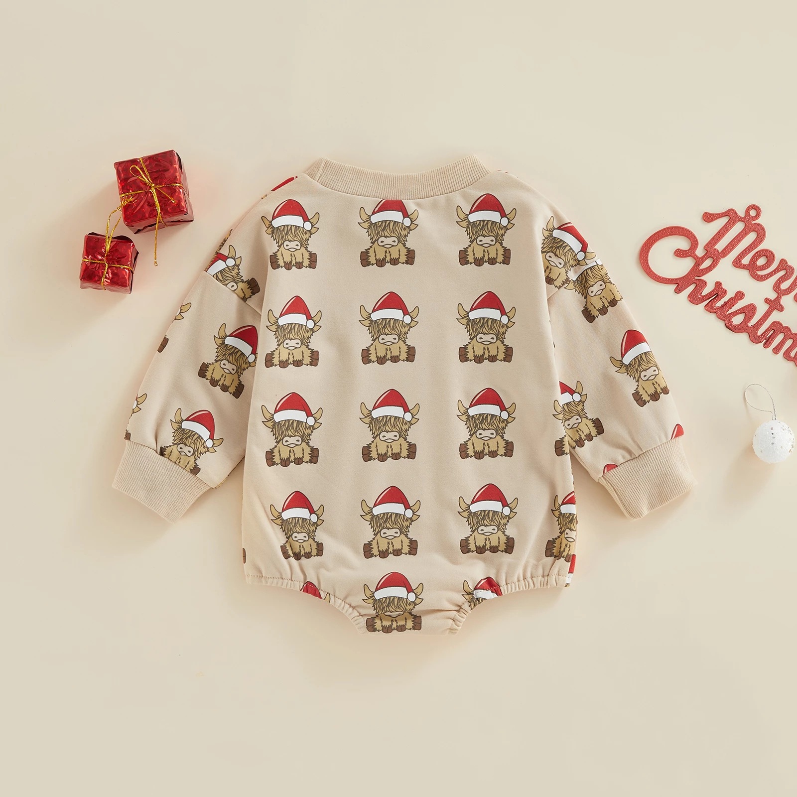 Baby Christmas Print Romper