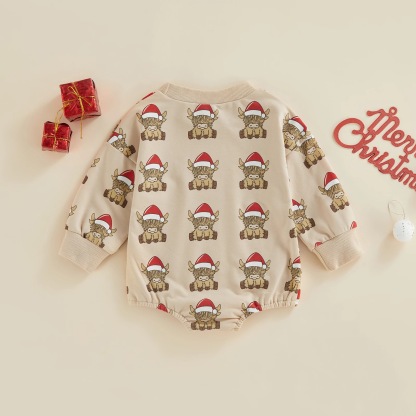 Baby Christmas Print Romper