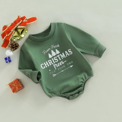 Baby Christmas Print Romper