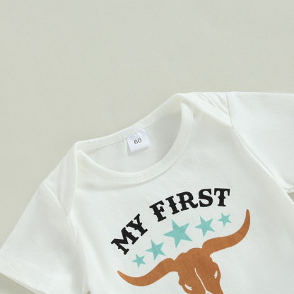 Baby Bull Head Print Set