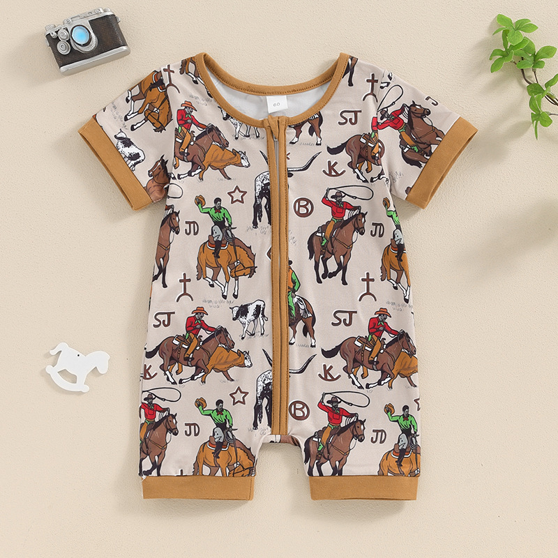 Baby Wrangler Print Romper