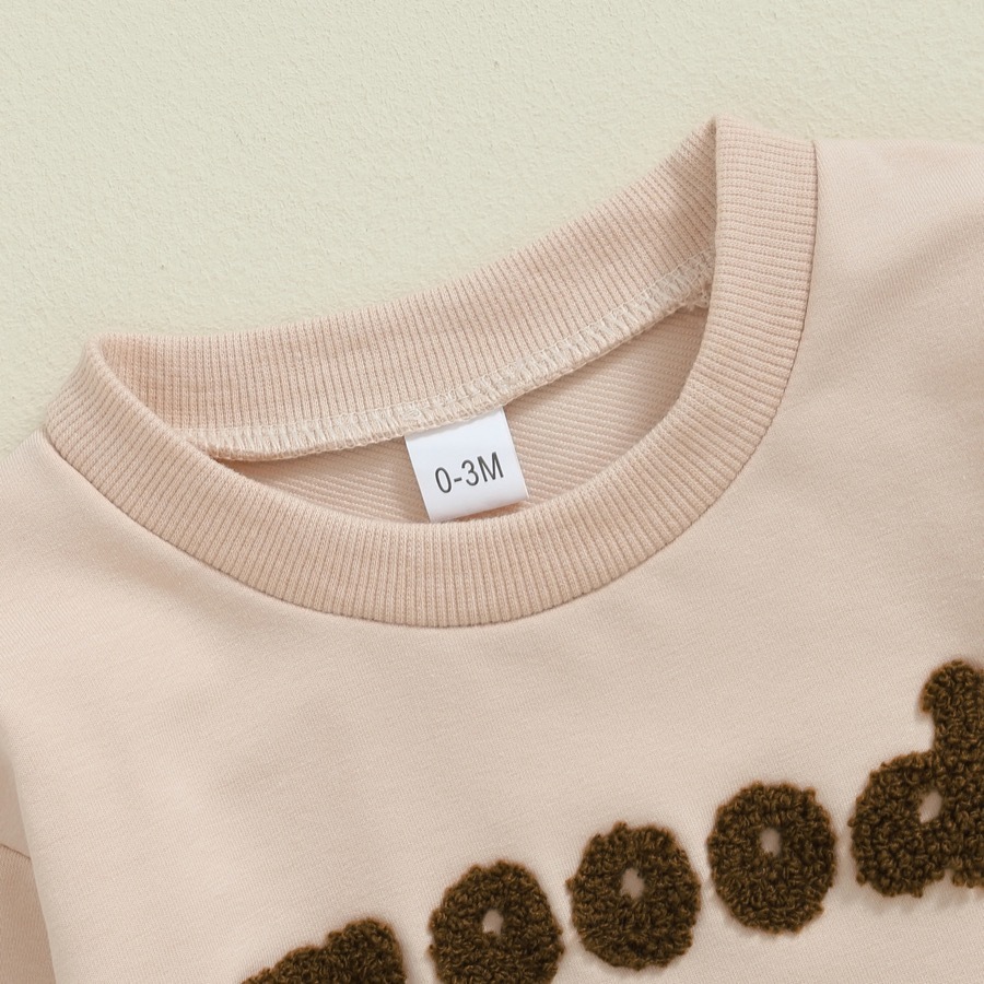 Cow embroidered long sleeve Ha clothes