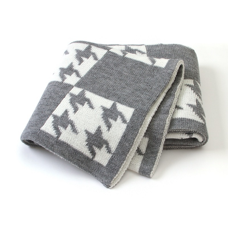 Knitted Baby Blanket for Stroller and Air Conditioning Cover