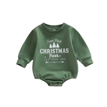 Baby Christmas Print Romper