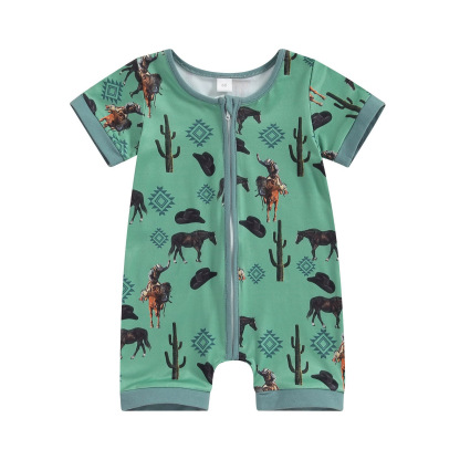 Baby Wrangler Print Romper
