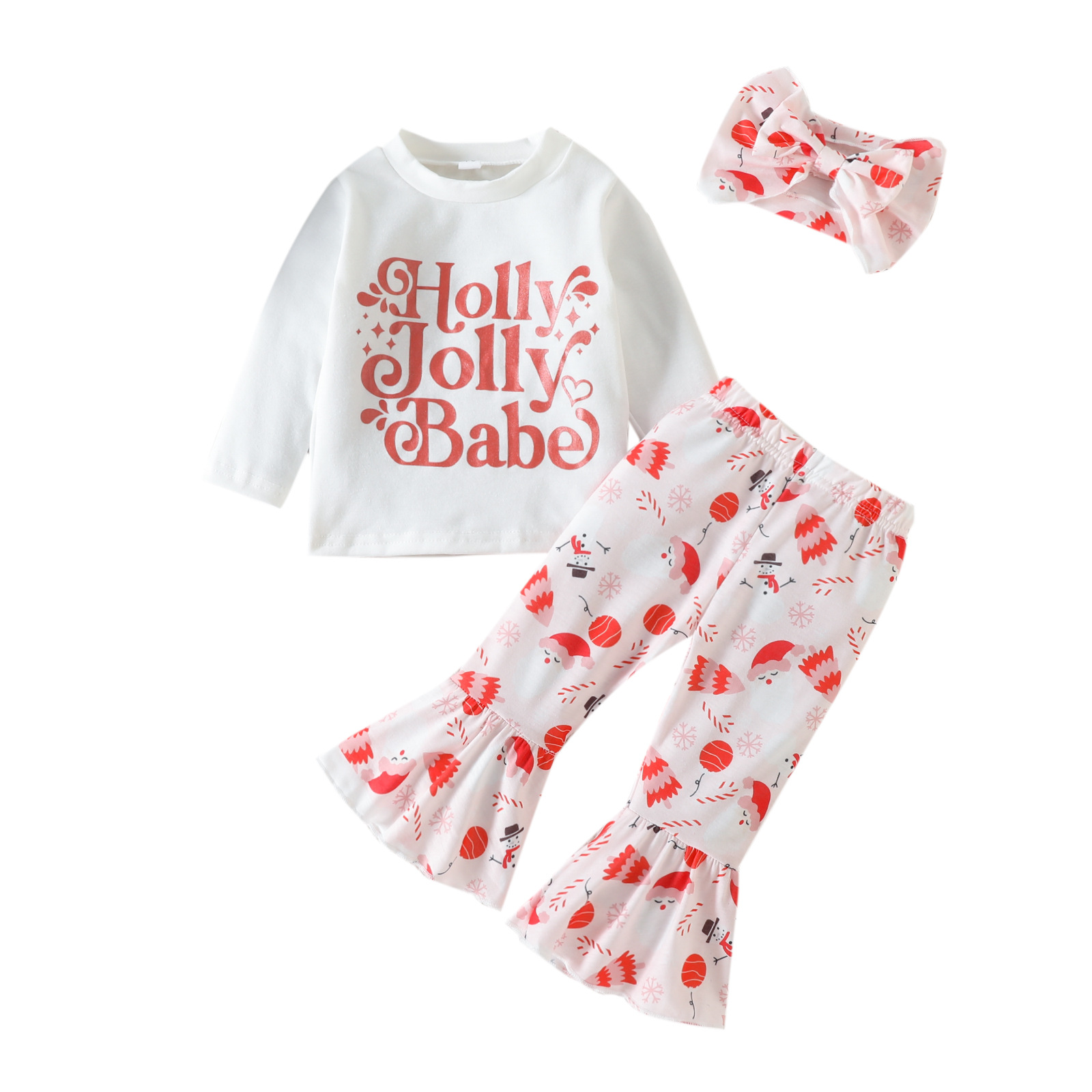 Baby Holly Jolly Babe Print Romper