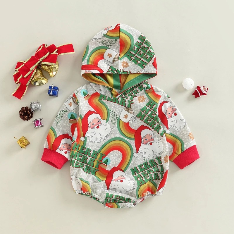 Baby Christmas Print Romper