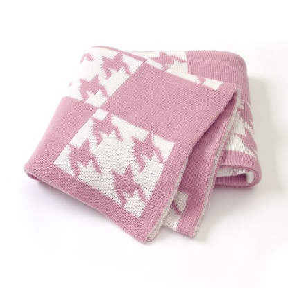 Knitted Baby Blanket for Stroller and Air Conditioning Cover
