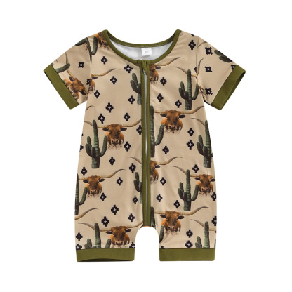 Baby Wrangler Print Romper
