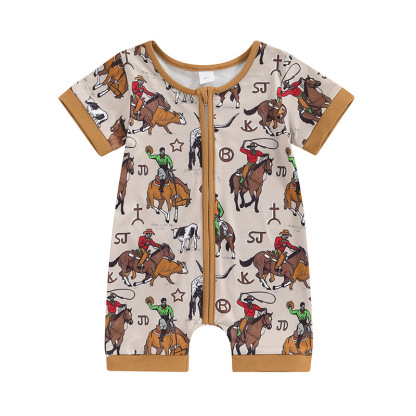 Baby Wrangler Print Romper