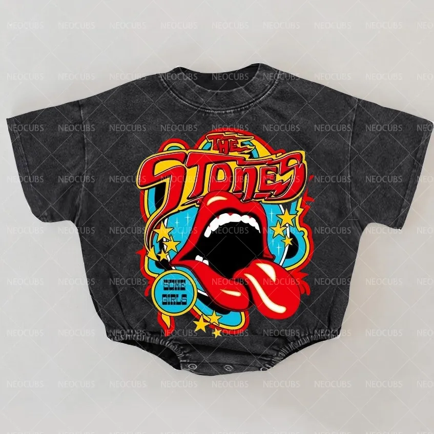 Baby Print Romper And Adult T-Shirt