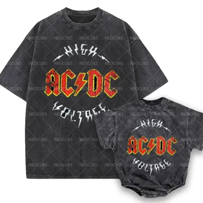 Baby Print Romper And Adult T-Shirt