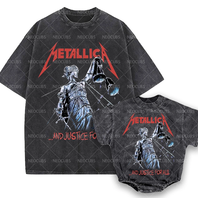 Baby Print Romper And Adult T-Shirt