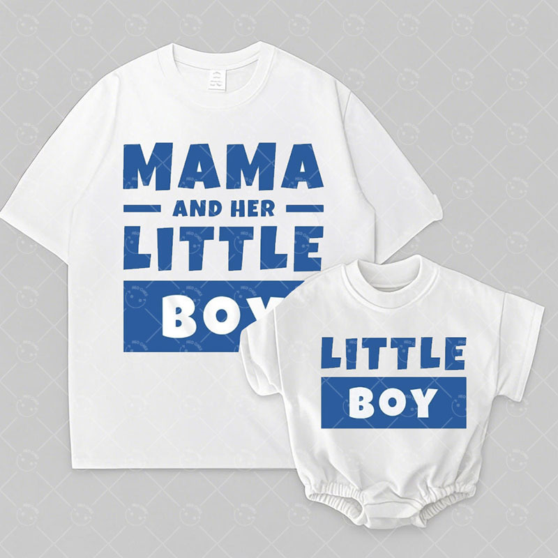 Baby Print Romper And Adult T-Shirt