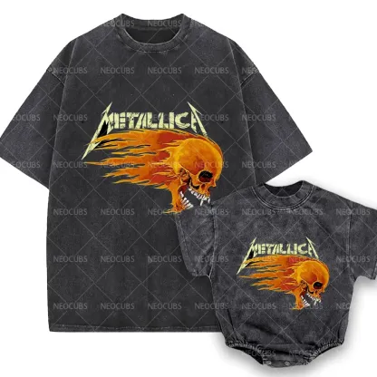 Baby Print Romper And Adult T-Shirt