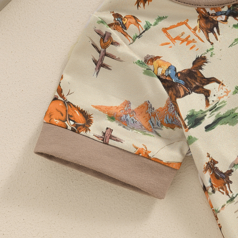 Baby Wrangler Print Romper