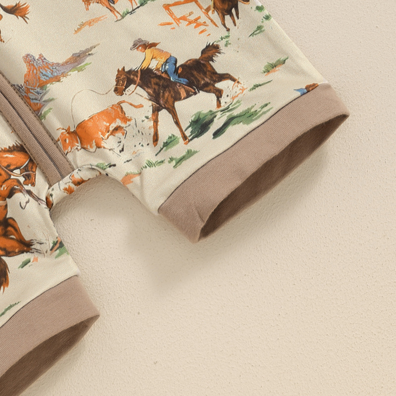 Baby Wrangler Print Romper