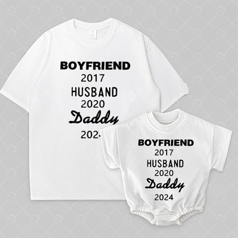 Baby Print Romper And Adult T-Shirt(Customized)