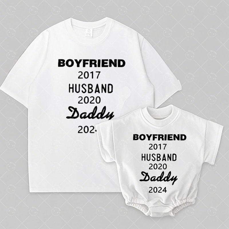 Baby Print Romper And Adult T-Shirt(Customized)