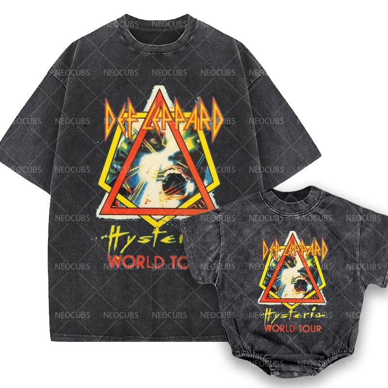 Baby Print Romper And Adult T-Shirt