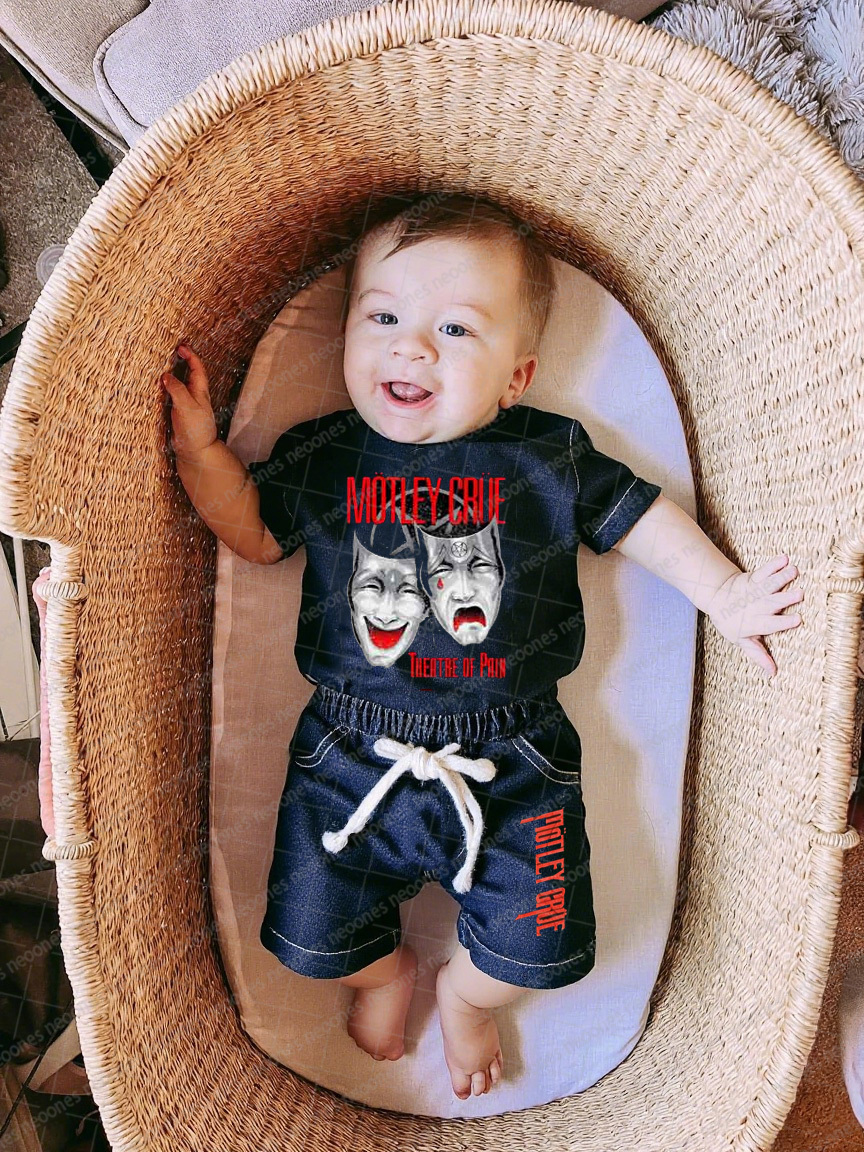 Heavy Washed Cotton Kid's Outfit - Band Graphic Print