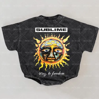 Baby Print Romper And Adult T-Shirt